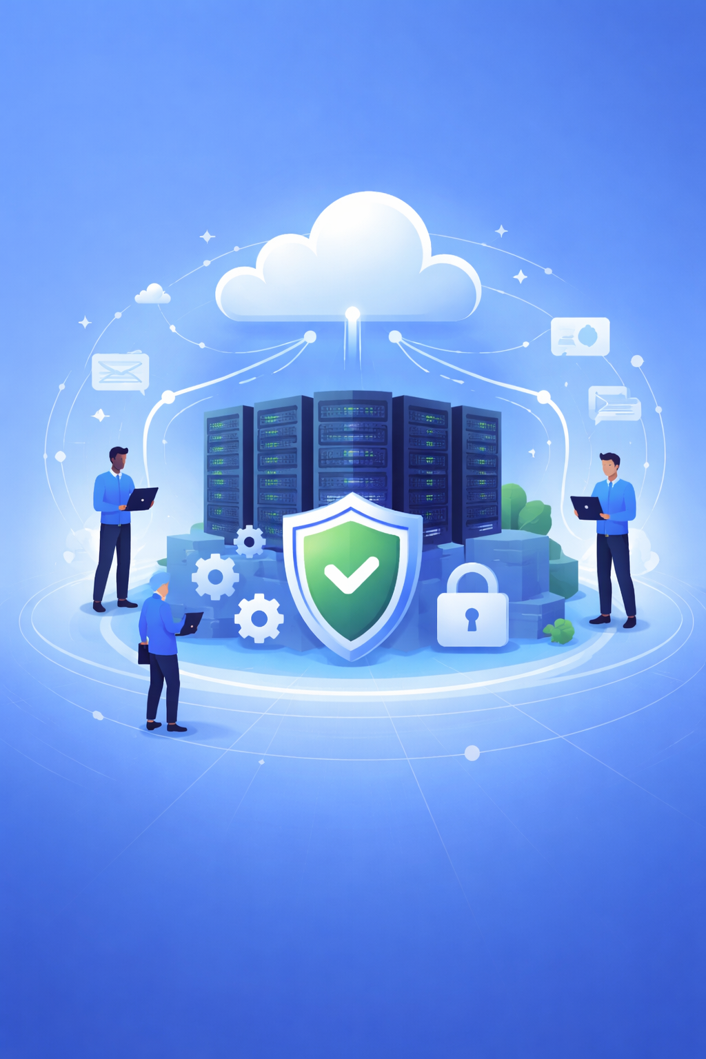 Data center operations team at work