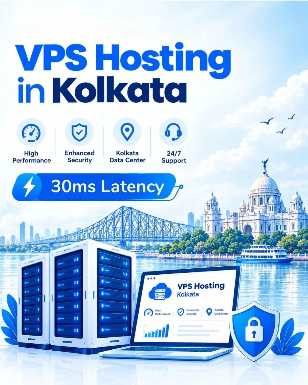 VyomCloud VPS Hosting in Kolkata server dashboard