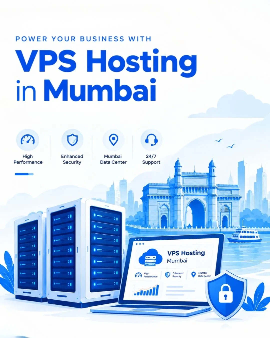VyomCloud VPS Hosting in Mumbai server dashboard
