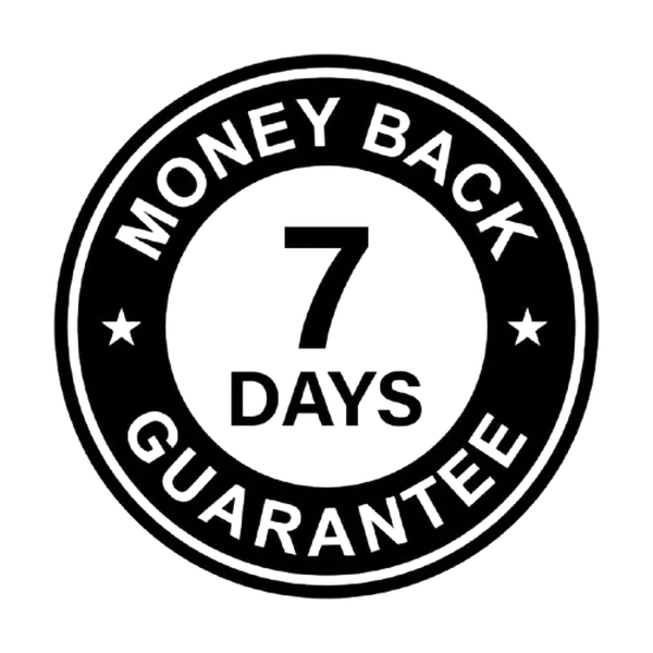 7-day money back guarantee badge
